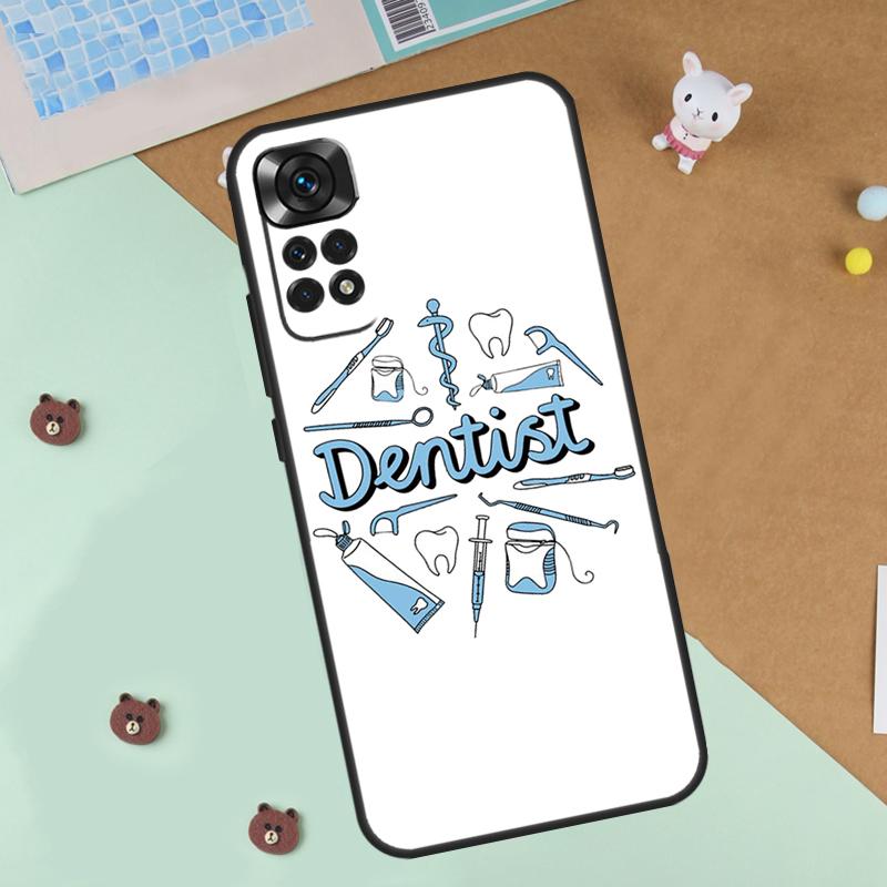 Cute Tooth Dentist Case For Xiaomi Redmi Note 13 12 11 9 10 14 Pro 10S 11S 12S Cover For Redmi 13C 10C 12C 14C