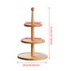 2/3 Tier Wood Round Cupcake Stand Clear Birthday Cupcake Stand Holder Dessert Display for Wedding Birthday Christmas Party