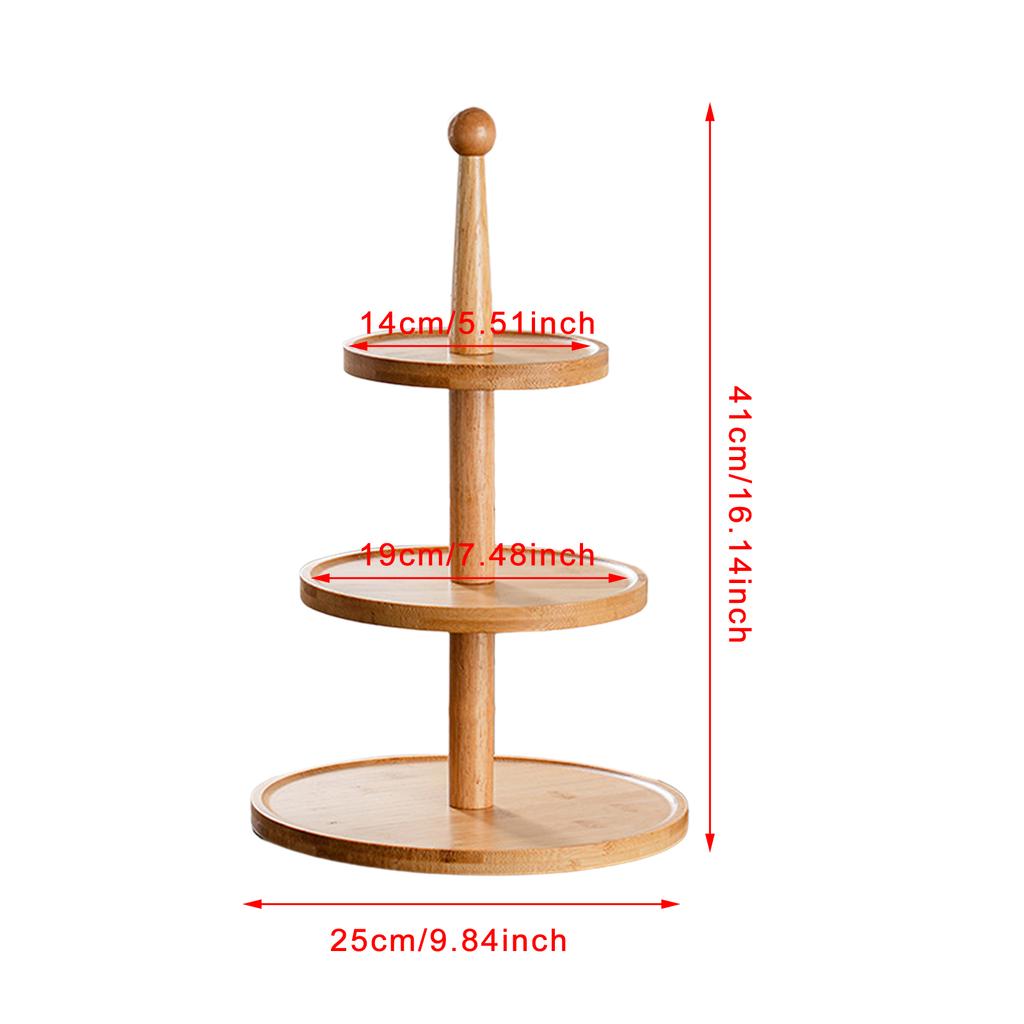2/3 Tier Wood Round Cupcake Stand Clear Birthday Cupcake Stand Holder Dessert Display for Wedding Birthday Christmas Party