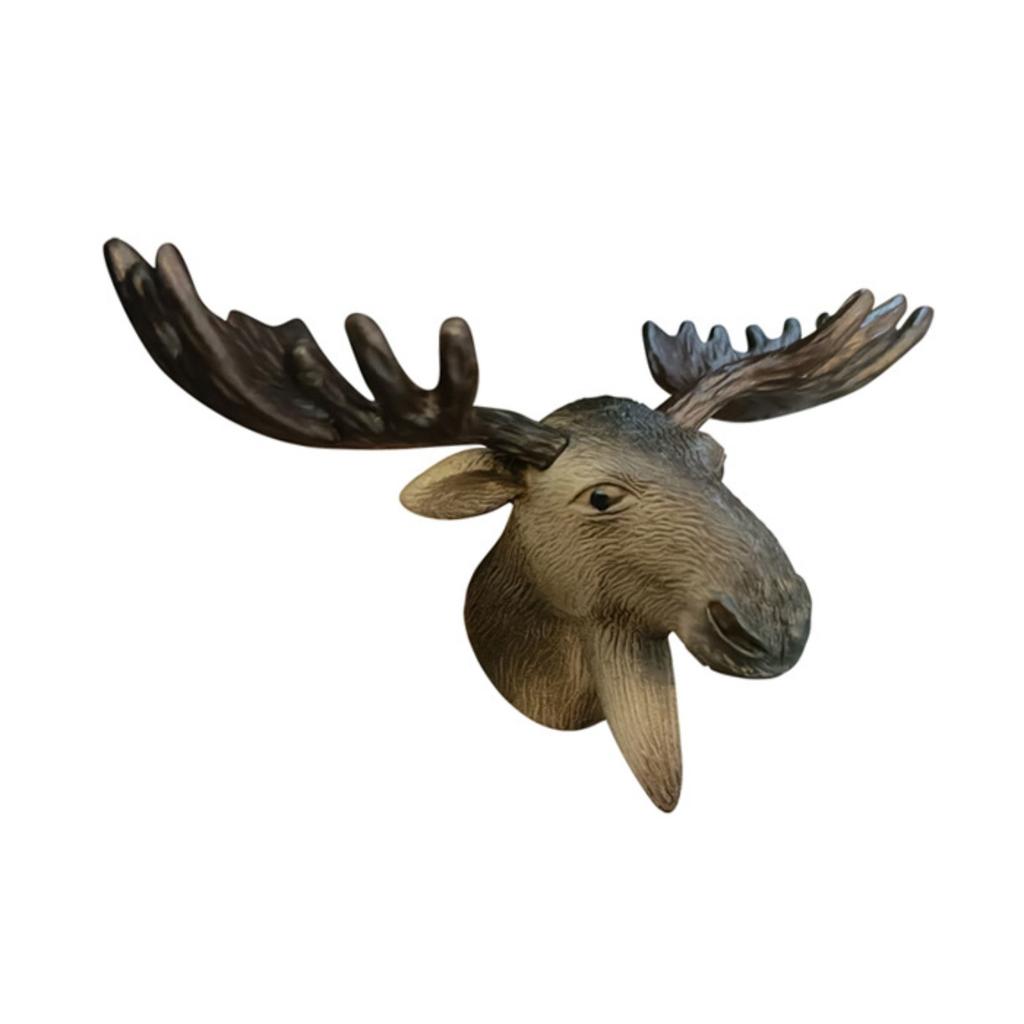 Simulated Wild Animal Head Model PVC Refrigerator Wall Mounted Car Decoration Children's Doll
