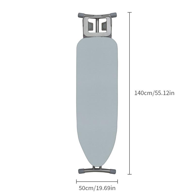 Premium Ironing Board Cover Silver Plated High Temperature Resistant Dustproof Laundry Essential 140X50cm серебряный