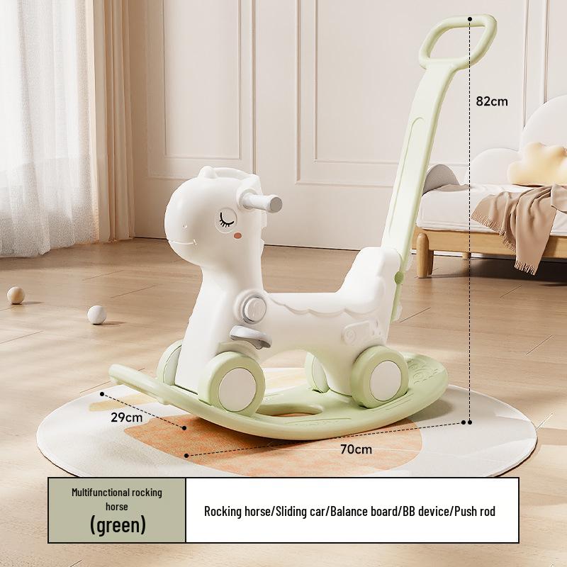 

Лошадка-качалка 2-в-1 для малышей и детей - Безопасная конструкция против падения