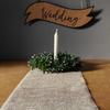 Jute Fabric Table Runner 30cm X 10m White CREATIVE DECO - Wedding Decoration