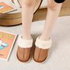 Cotton slippers women's men's thick bottom non-slip autumn and winter velvet outer wear home warmth student dormitory couple slippers men