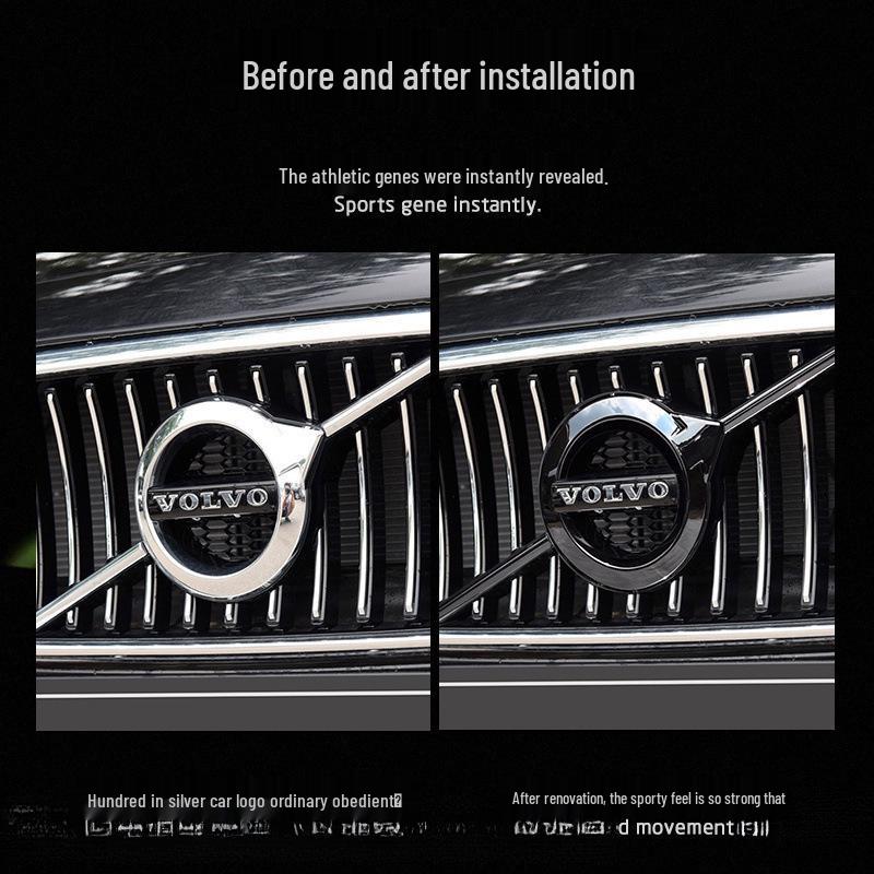 Volvo Car Emblem Black Grille Decoration for XC60/XC90/V60/V90/S60/S90/XC40 Models