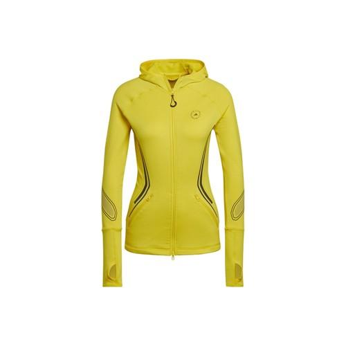 

adidas Striped Logo Zip-Up Running Breathable Jacket for Women, Yellow XS