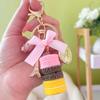 Exquisite Macaron Cake Keychain - Cute Couple Bag Charm, Stylish Car Pendant