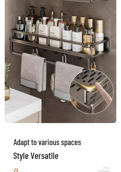 Punch-Free Wall-Mounted Bathroom & Toilet Storage Shelf