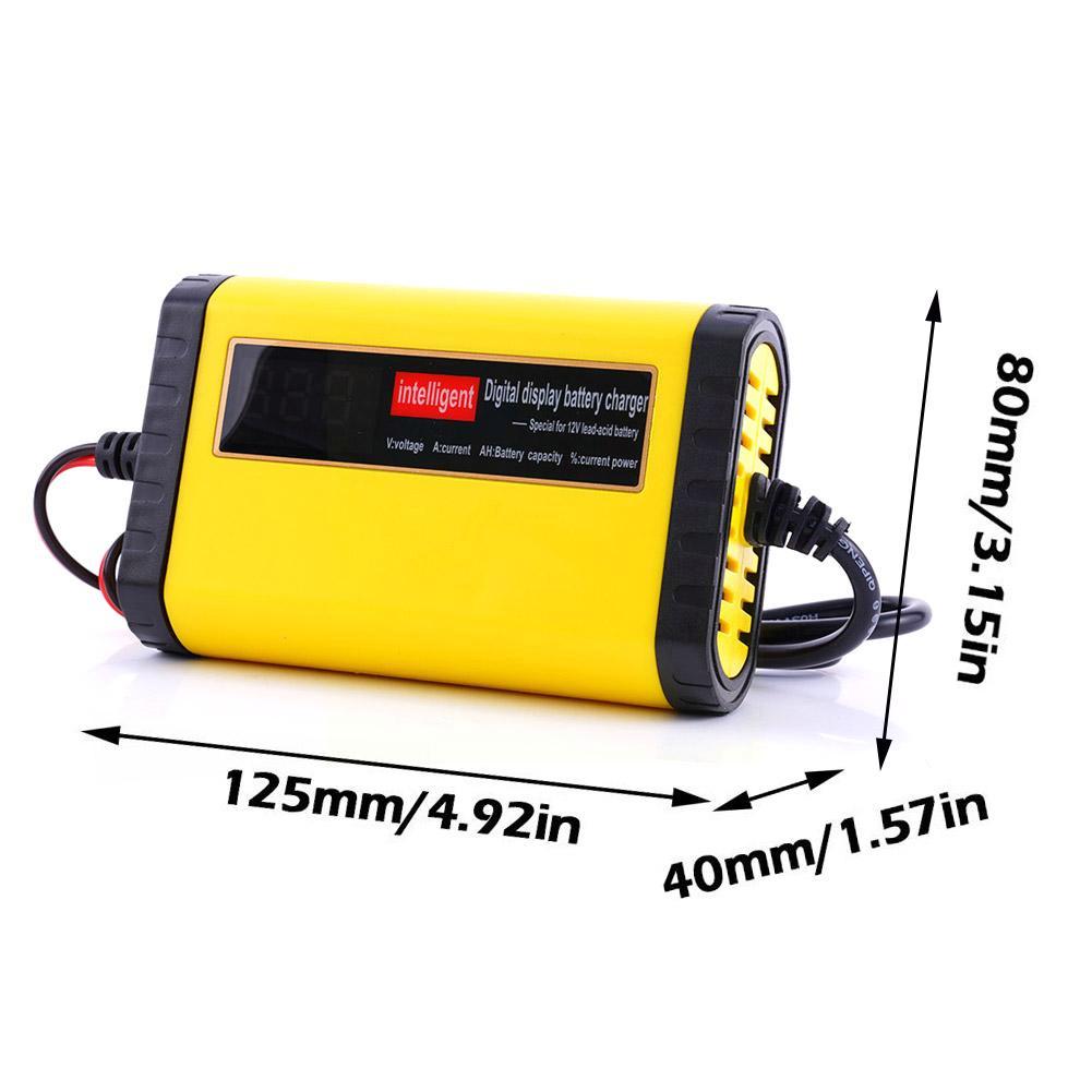 12v 2a Car Battery Charger Led Display Motorcycle Batteries Power Charge Short Circuit For 12v 12ah 14a Lead-aci Y1L4