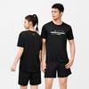 Li Ning Badminton Series Fashion Versatile Breathable Quick-Dry Cool Round Neck Sports Casual T-Shirt Unisex Tops Black AHSW111-1
