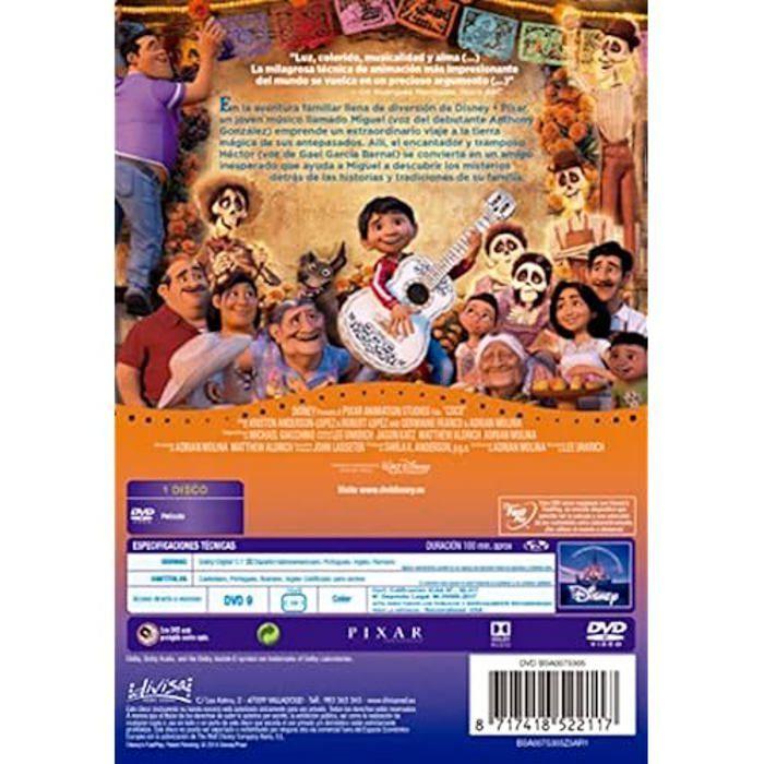 Film d'animation - Coco - Blu-Ray - 105 minutes - Réalisé par Lee Unkrich