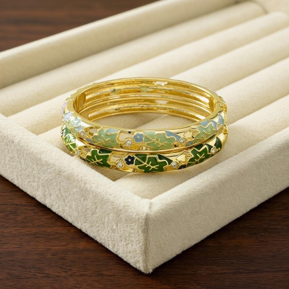 Traditional Vintage Cloisonne Bangle Enamel Women's Hand Bracelet  Jewelry Gifts