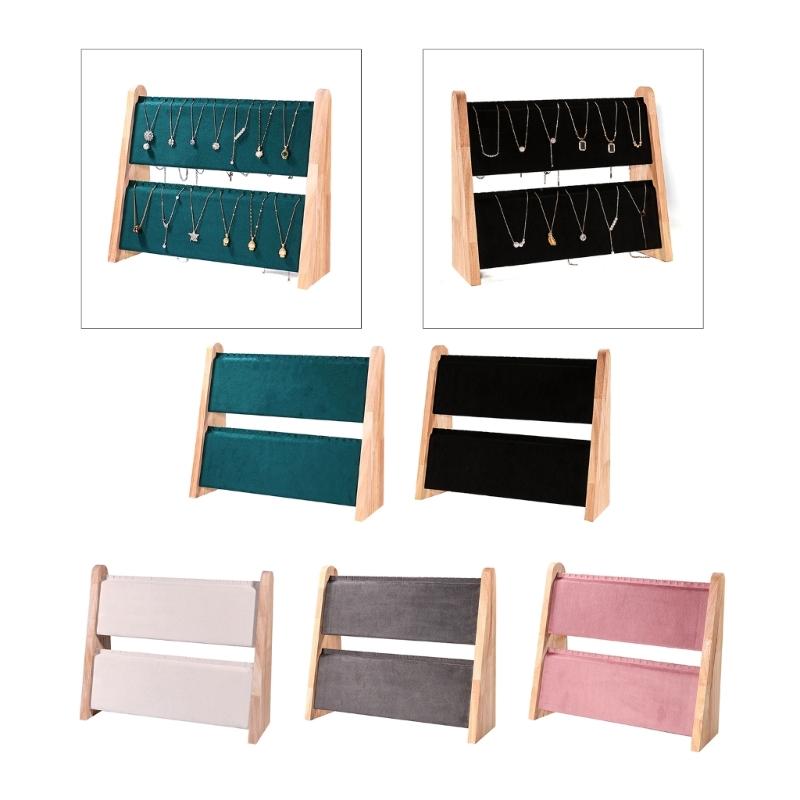 Practical Sturdy Solid Wood Necklace Bracelet Holder Vertical Jewelry Storage Rack for Artistics Craft Supplies