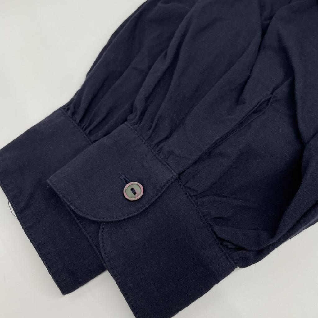 Ron Herman ×TEN 3310300108 Navy Gathered Stand Collar Dress dress Not written NavyUsed