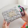 New Silver Color Coin Purse Cotton Hanging Rope Small Item Bag Heart Shape Cosmetic Bag