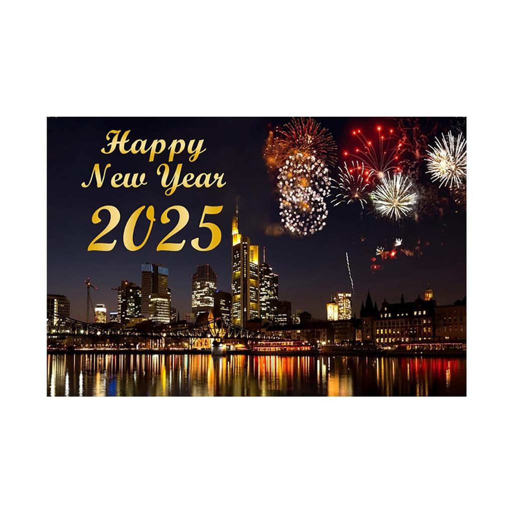 2025 Neujahrs-Hintergrundtuch, Feuerwerksatmosphäre, Hintergrund, Foto-Requisiten, Party-Event, Foto-Dekoration, Hintergrund, Hängetuch