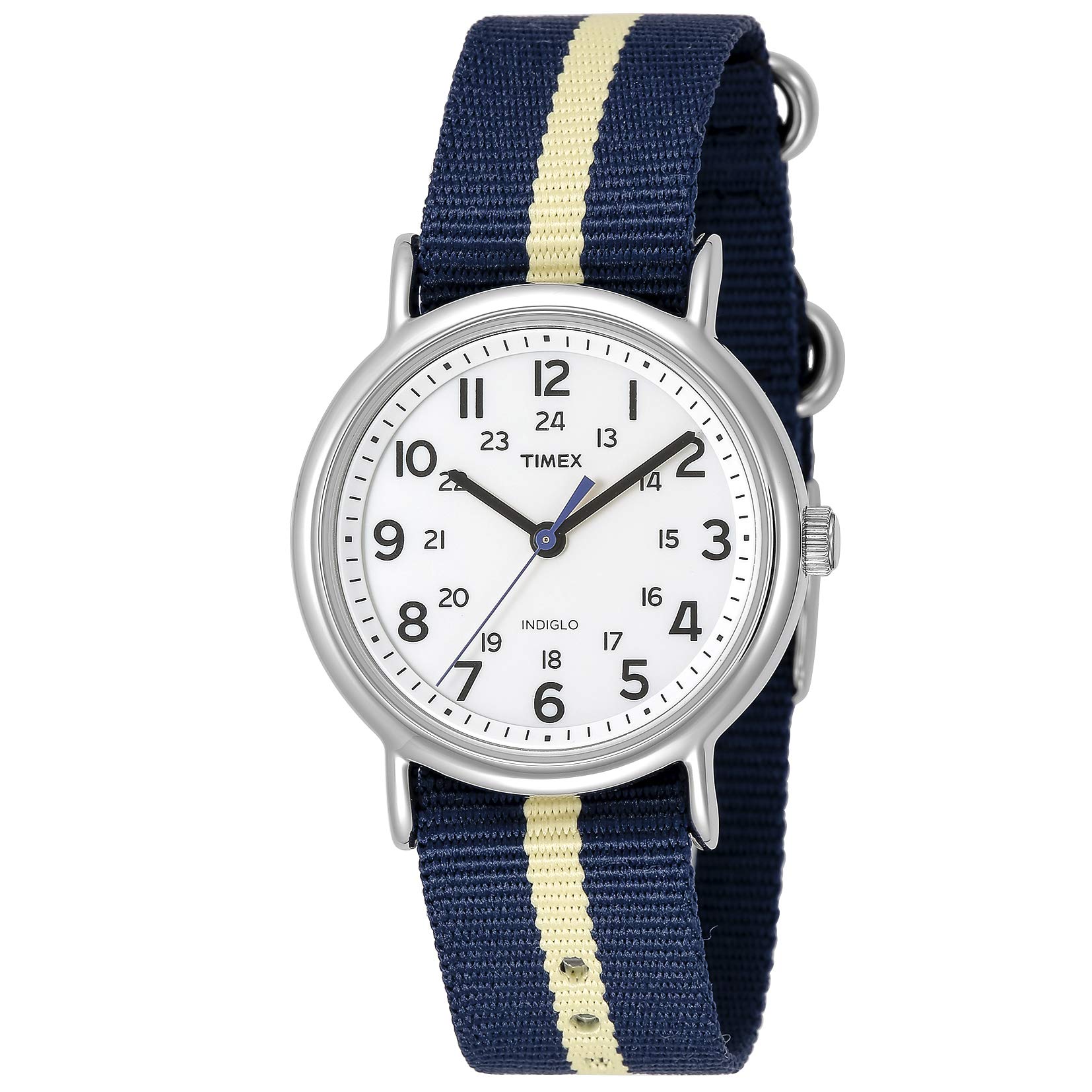 TIMEX Weekender Watch TW2U84500 Blue and White Authentic Product