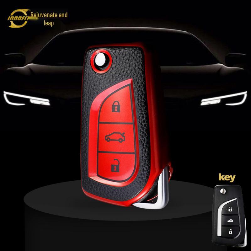 

Кожаный чехол для ключа автомобиля с текстурой под дерево для Toyota Corolla, Highlander, Reiz, RAV4, Levin opp