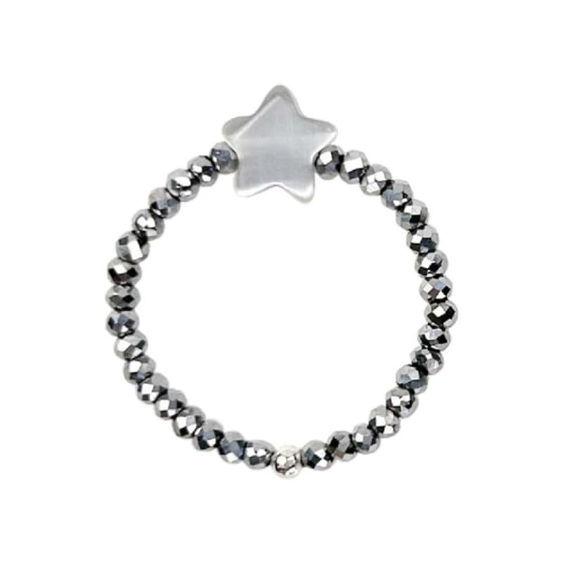 Metamic Catseye-stars Beads Ring