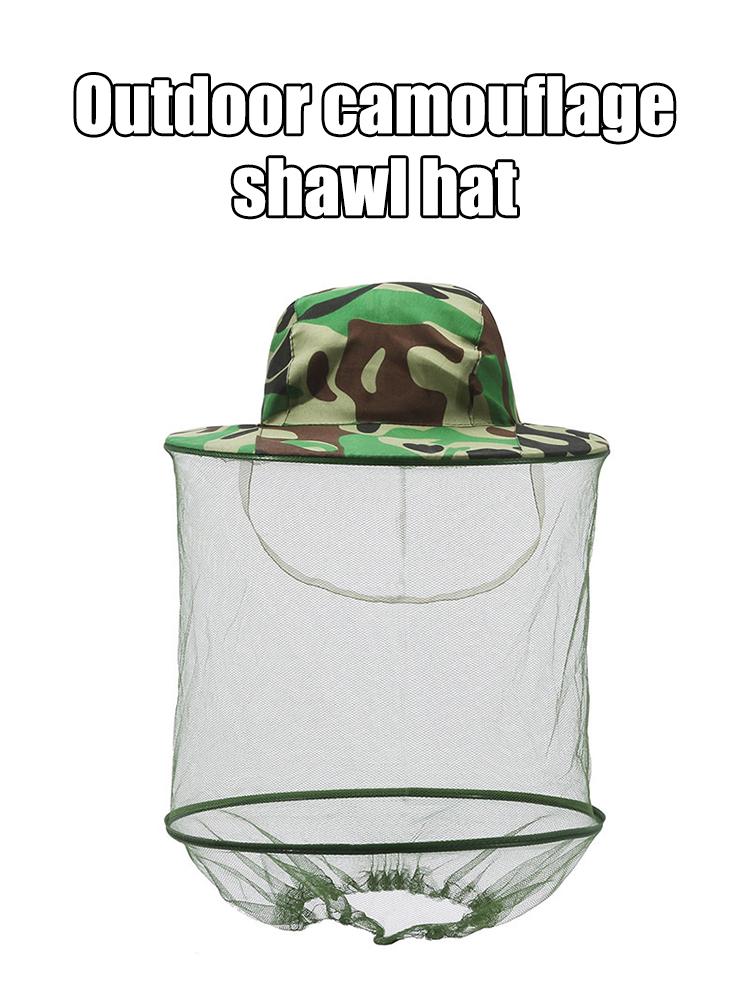 1PC Outdoor Night Fishing Sun Caps Insect Repellent Mosquito Caps Net Men'S And Women'S Bee Caps Breathable Sunshade Masks