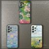 Чохол для телефону Art M-Monet Claudes для Samsung S 25,24,23,22,30,21,10,9,Ultra,Plus,Lite,FE,4,5 G М'який чорний чохол