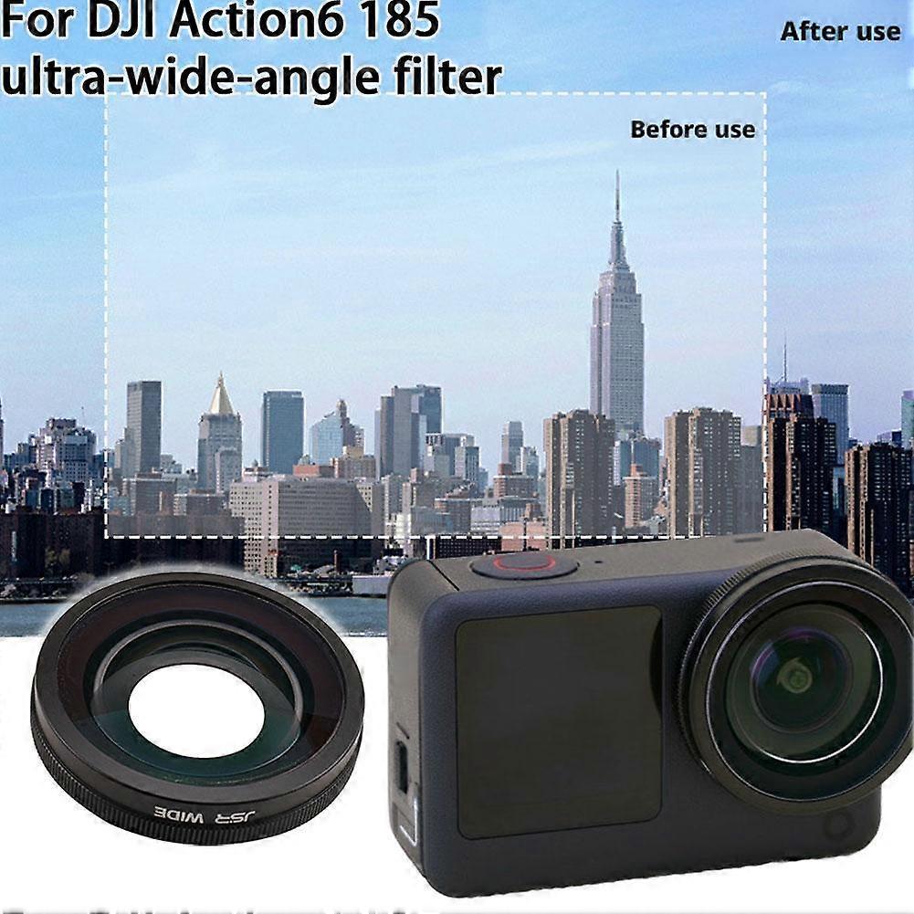 Camera Wide Angle Lens for Action 6 Camera 185 Degrees Wide-Angle Lens Filter