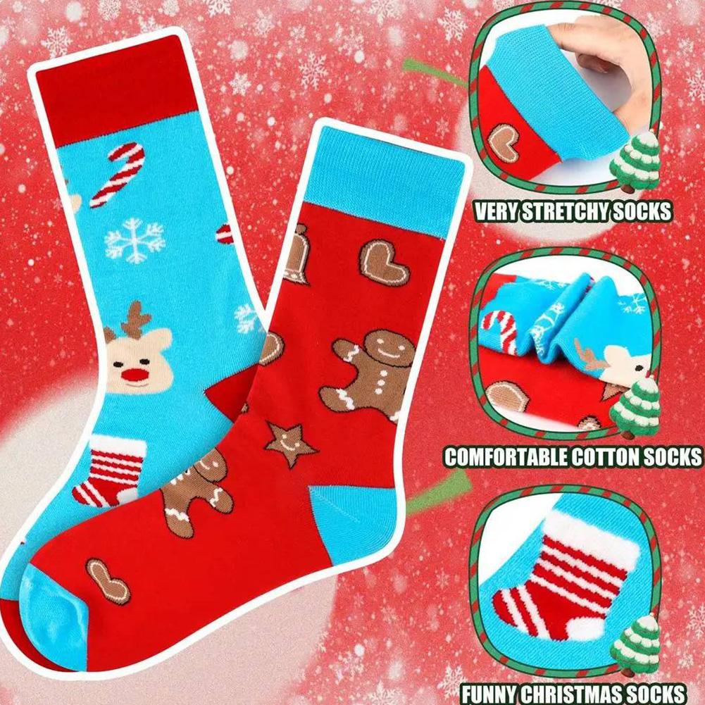 Christmas Sock Advent Calendar 2025 Xmas Countdown Calendar 12 Pair of Christmas Crew Socks Christmas Gifts for Adults Men Women