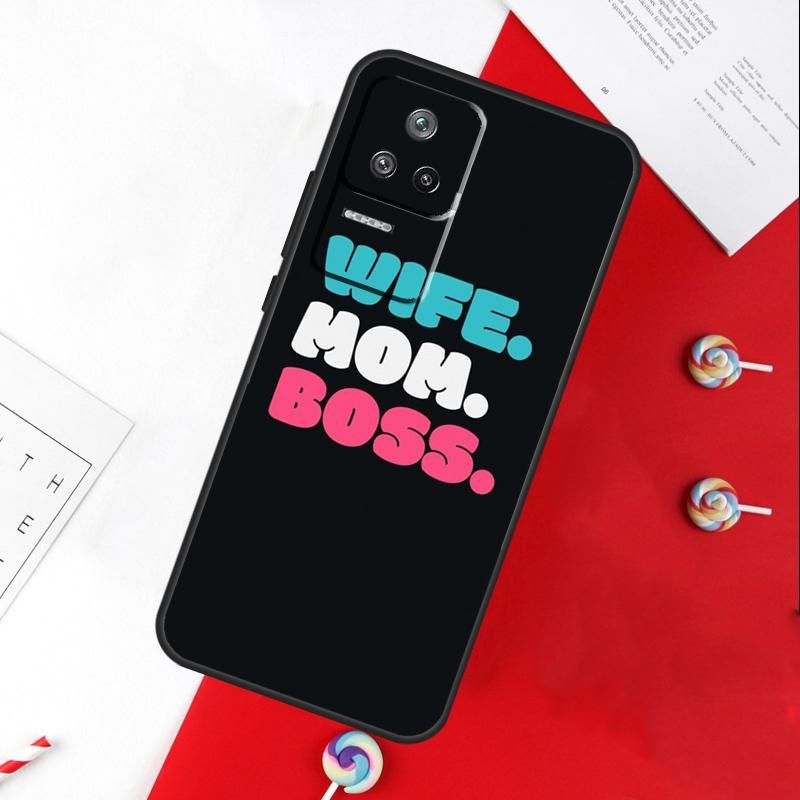 Wife Mom Boss Quotes Cover For Xiaomi 14 Ultra 15 13 11T 12T 13T 14T Pro POCO X7 Pro X3 X5 X6 M6 F5 F6 Pro Case