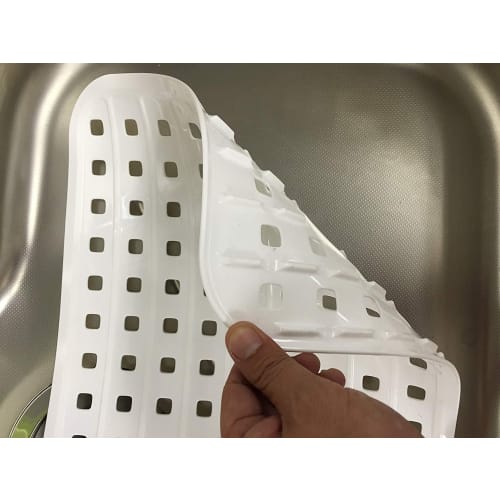 Richell Jumbo Sink Mat, White, 66.5 X 33.5 X 0.8 Cm, Shelly, Antibacterial