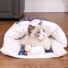 Japanese Style Cat Bed Cat Sleeping Bag Closed Removable Washable Warm In Winter Pet Bed Dog Bed Suitable for All Seasons