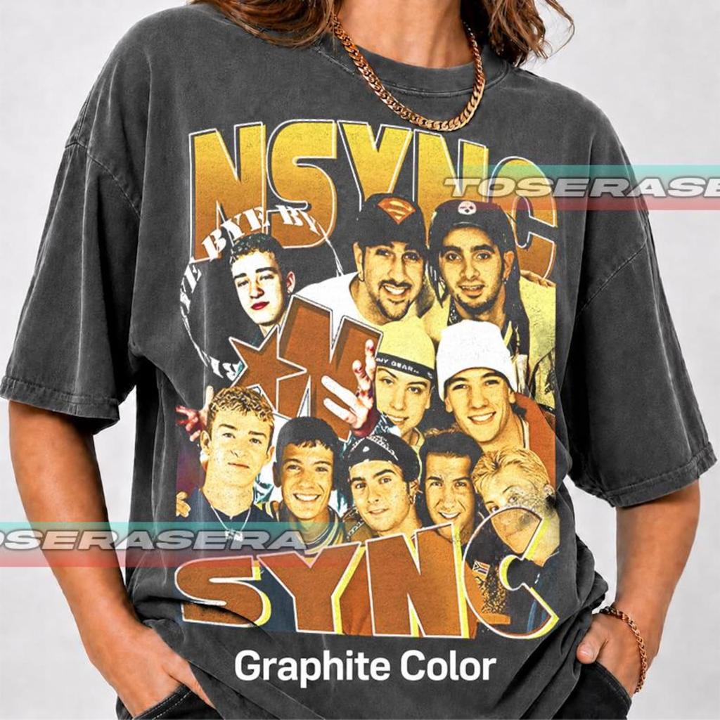 NSYNC Boy Band Retro 90s Pop Concert T-Shirt FD
