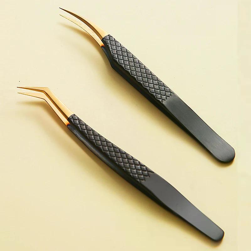 1pcs Eyelash Tweezers Anti static Professional Pincet Extension Tweezer For Home Use High Quality Durable Material