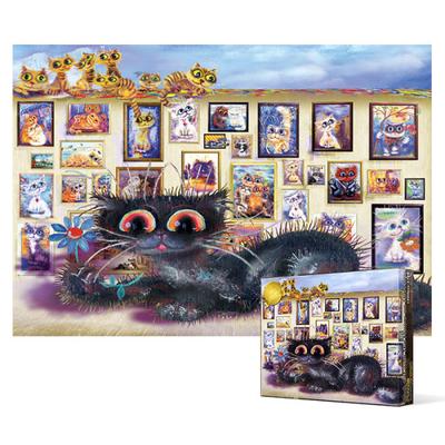 Quebra-cabeça de 1000 peças / Cats Gallery, quebra-cabeça coreano popular