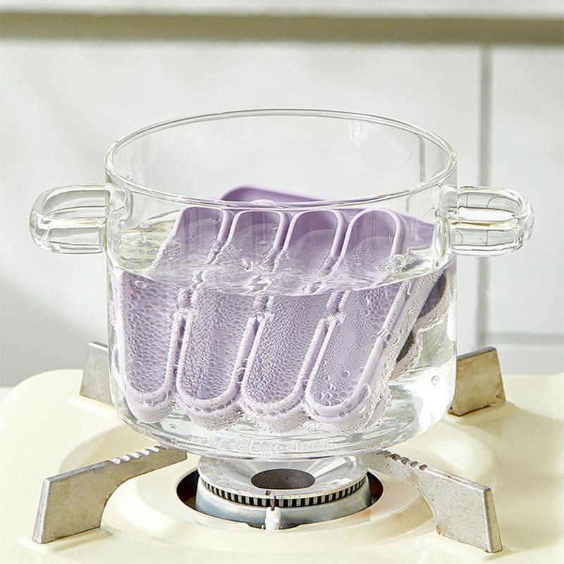Flexible Silicone Ice Molds 4 Grids Ice Cubes Tray with Lid Suitable For Chilling Beverages And Parties