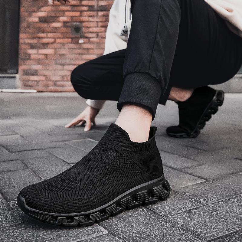 2025 New Men's Casual Sneaker Breathable Ultralight Slip On Shoes Mesh Sock Mouth Jogging Athletic Women Sneakers