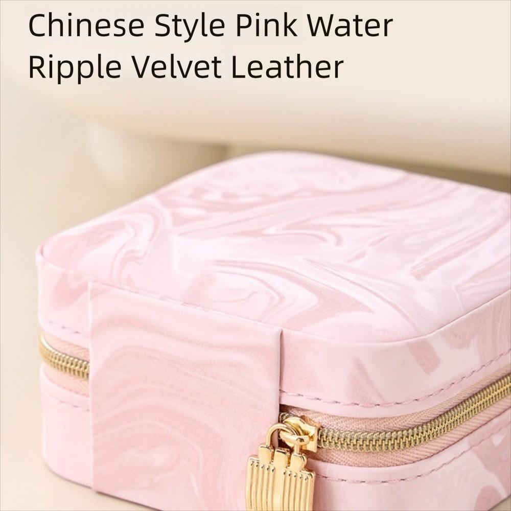 Portable Jewelry Storage Box Mini Jewelry Display Case Earrings Necklace Ring Jewelry Box  Home