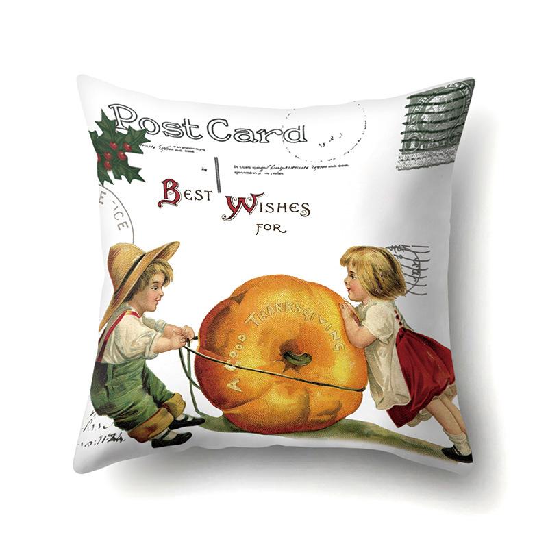 Halloween Pillowcase Car Waist Pillow Pumpkin Sofa Cushion Cover Office Home Living Room Pillowcase