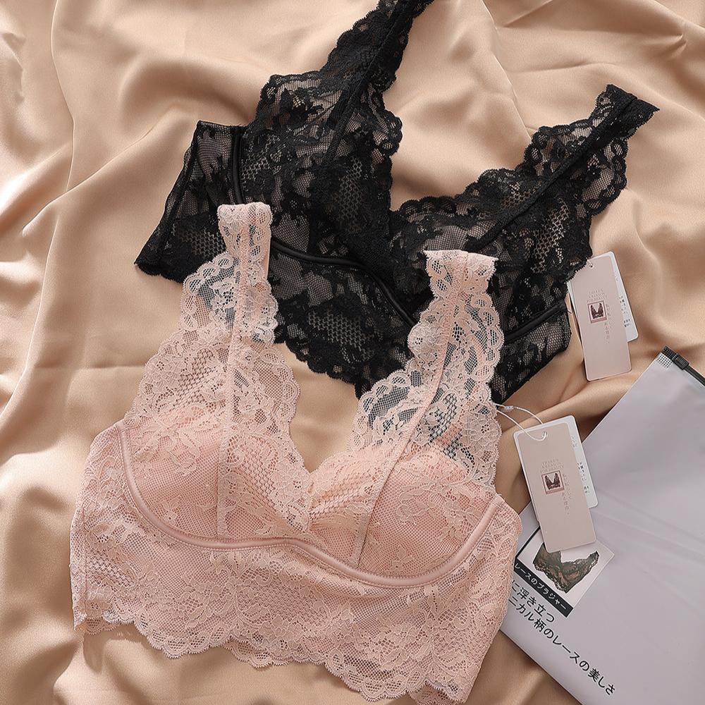 Spitze Unterwäsche Damen Dünner Nicht-leerer Cup Bequemer Rücken Westenträger BH