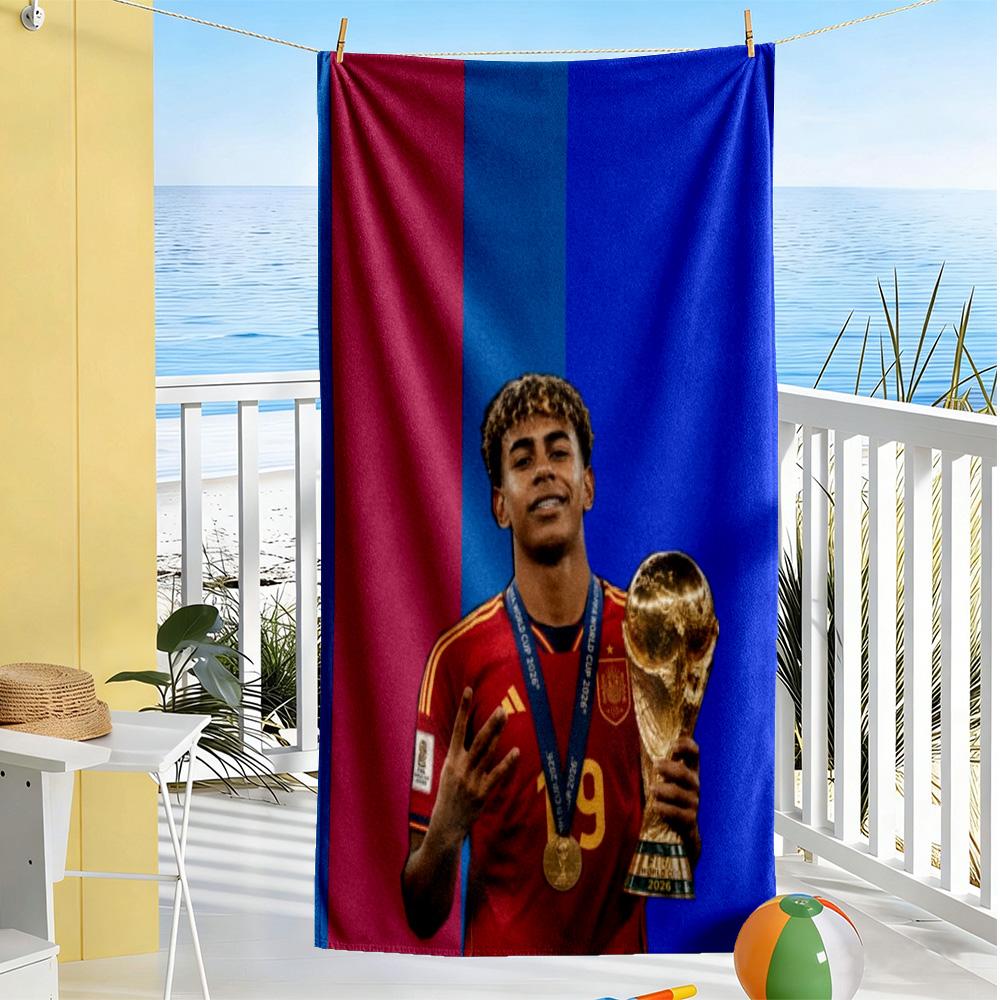 Lamine Yamal Football Poster Beach Towel Soft Durable Quick-Dry Comfortable Lightweight