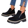 Women's Fashion Side Zipper Boots, Stylish Fall Winter Booties for Casual Everyday Wear