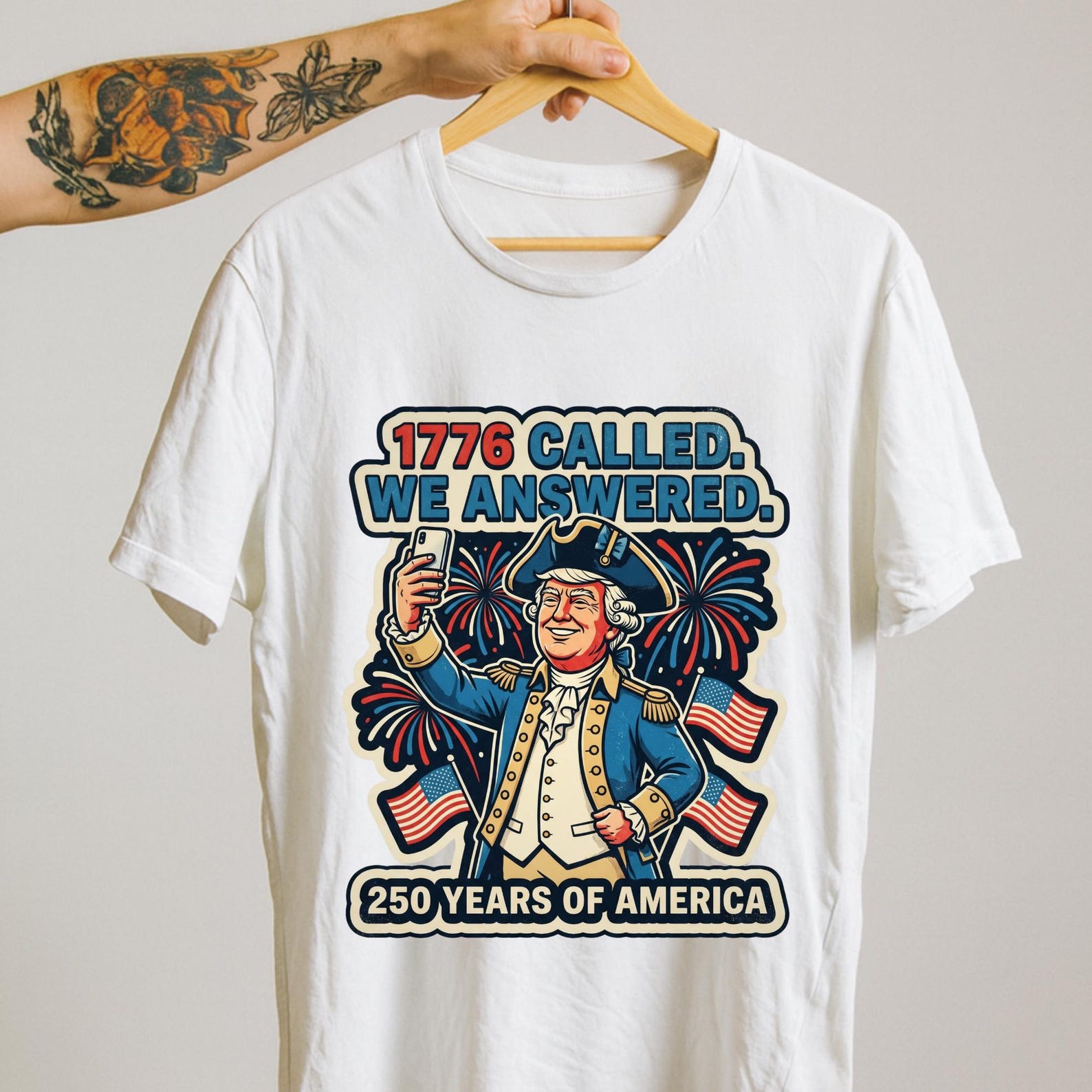 Trump 1776 Called We Answered Shirt, America 250 Tee, Patriotic Trump Shirt, 250 Years of America, Fourth of July Shirt, USA Independence. 2XL
