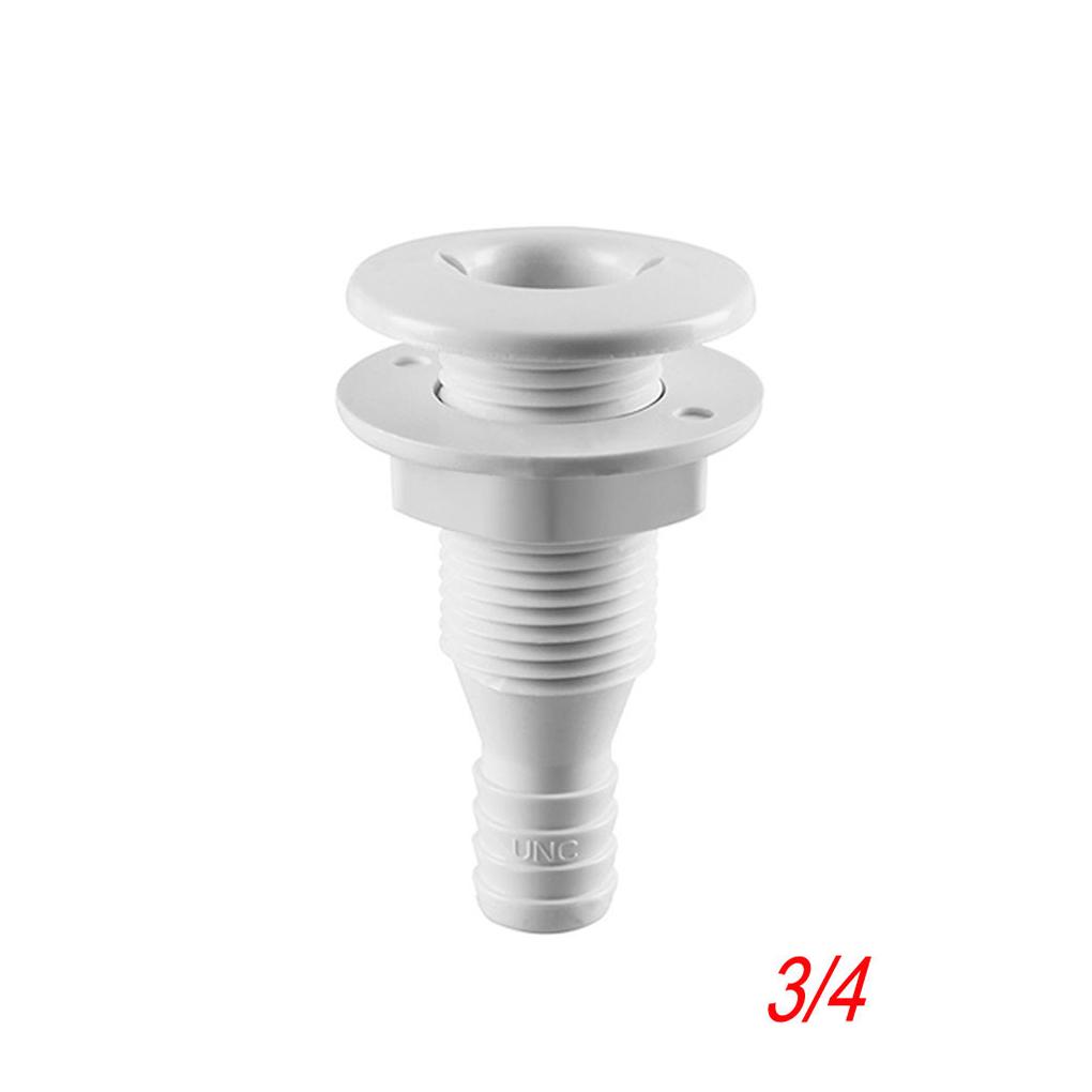 Boat Scupper Straight Plastic 3/4in White Connector Hose Outlet Bilge Replacement Boats Marine Yacht Sail Hardware