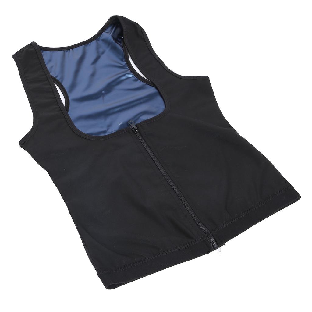 Sauna Vest Heating Sweat Tank Top Breathable Waist Trainer Zipper Sports Corset for Female2XL3XL