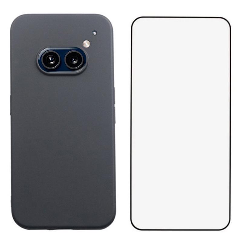 

WANLONFENG MS Series for Nothing Phone (2a) TPU Case Matte Cover with Screen Film (Big Lens Hole) A