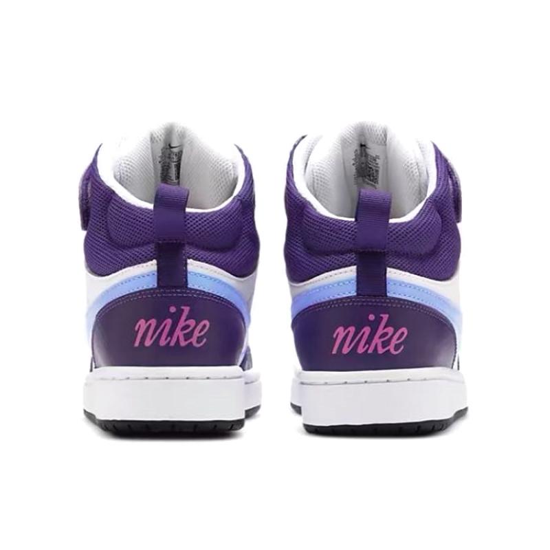 Nike Court Borough Mid 'White Purple Blue' GS Sneakers CD7782-106