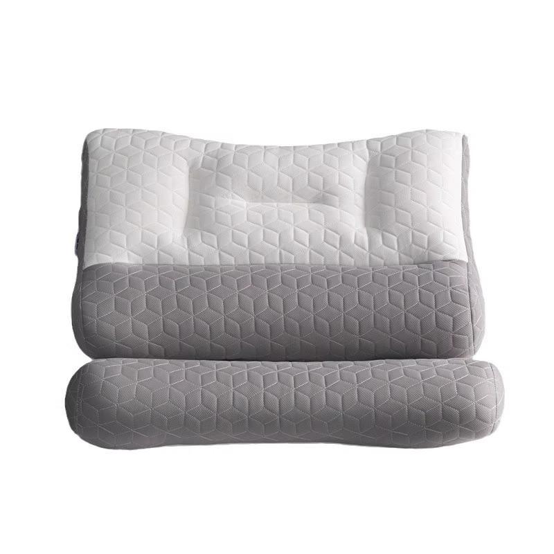 1Pc Upgrade Latex Traction Neck Pillow Multi Functional Partition Filling High Weight Fine Fiber Orthopedic Pillows for Sleeping