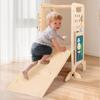 Adjustable Wooden Kitchen Step Stool for Children - Learning, Interactive, and Height-Increasing.