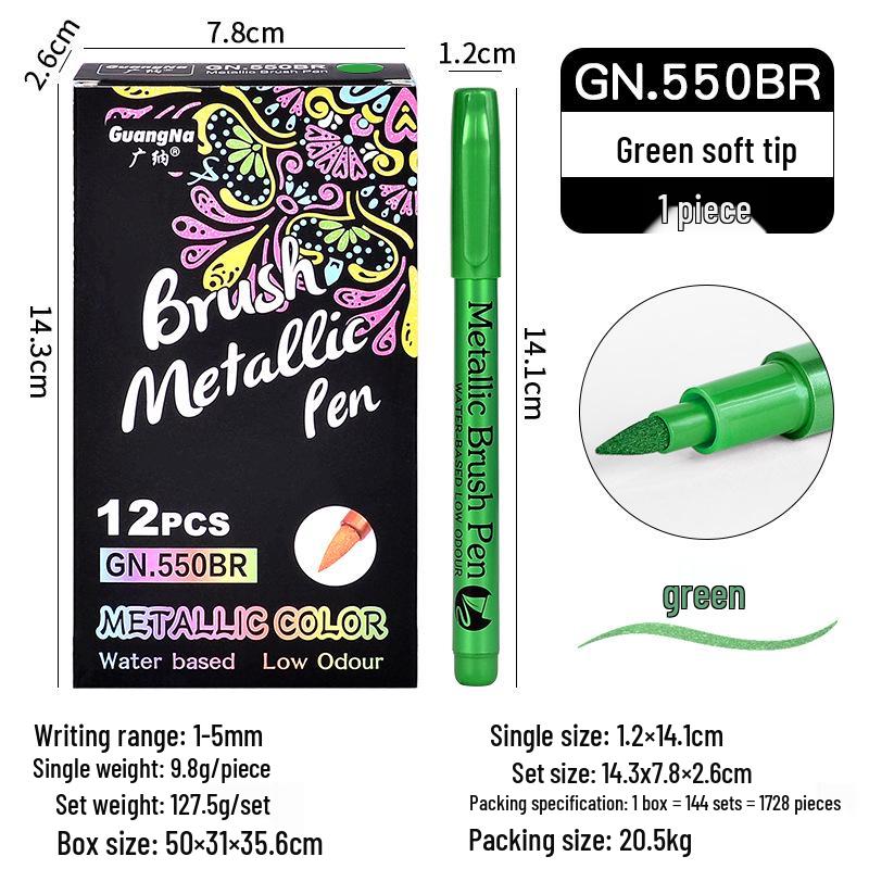 Metallic Color Craft & Graffiti Soft Tip Pen - 550B Signature & Sealing Wax DIY Marker