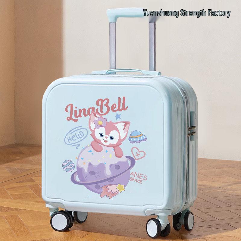 Children's Cartoon Carry-on Suitcase for Boys & Girls, Small Trolley with Password Lock