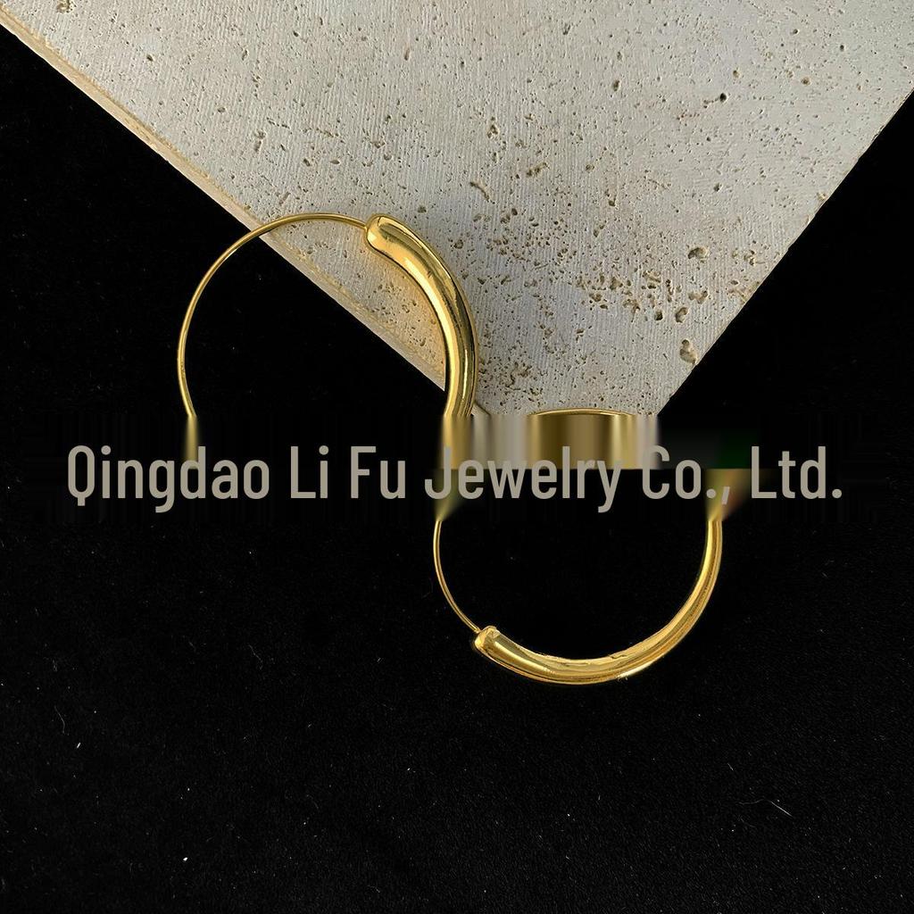 Elegant French Retro Circle Earrings - High-Quality Texture and Timeless Fashion